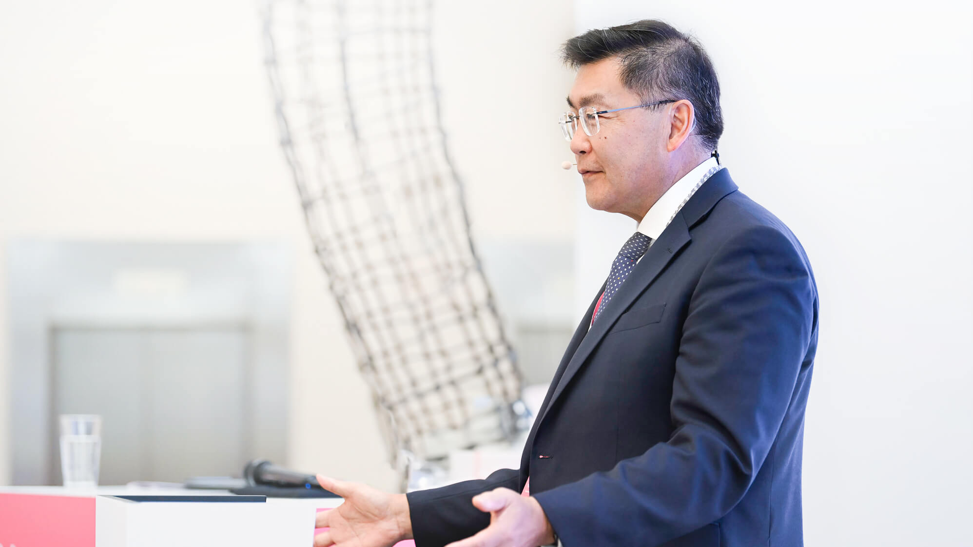 Josh Yamada, MD giving speech