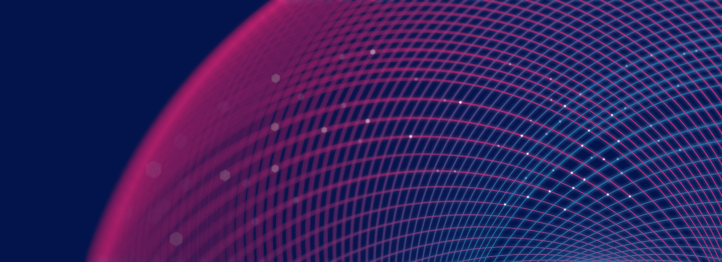 Abstract grid pattern with pink and blue hues.