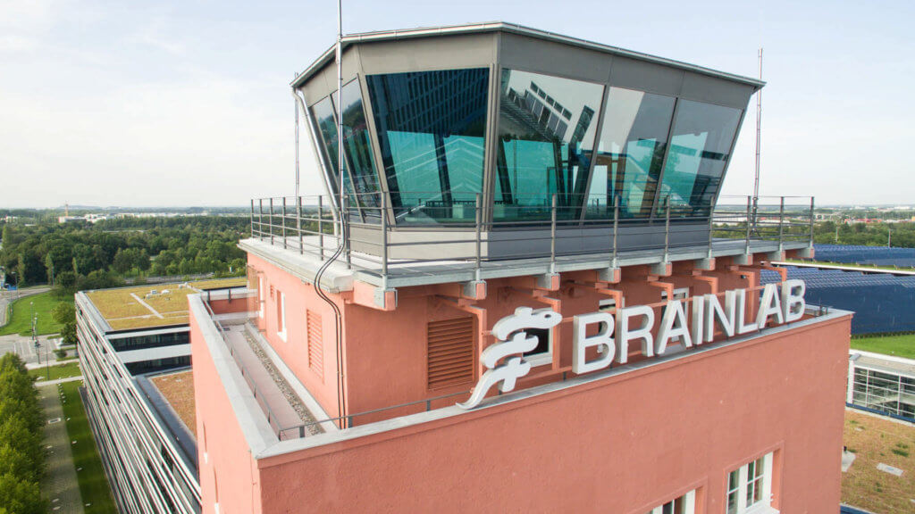 Крыша Brainlab Tower: вид с воздуха